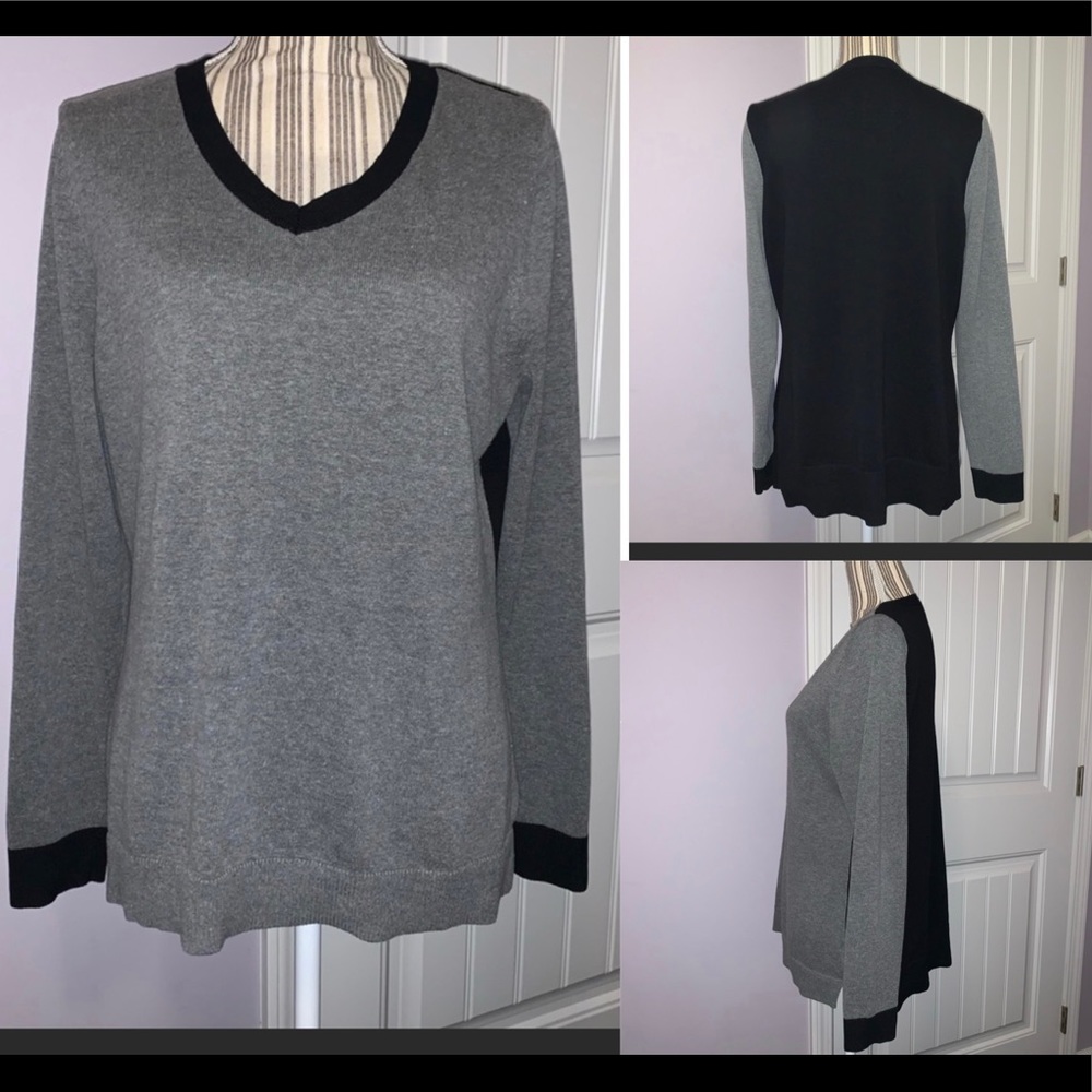 Croft and Barrow Sweater Black and Gray size L